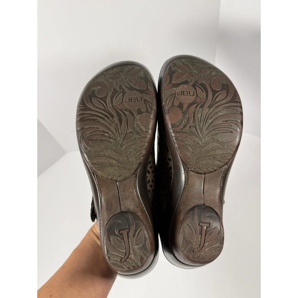 JBU By Jambu Alicante Mary Jane Wedge Heel Clog Buckle Memory Foam Y2K Brown 9M - Picture 13 of 16